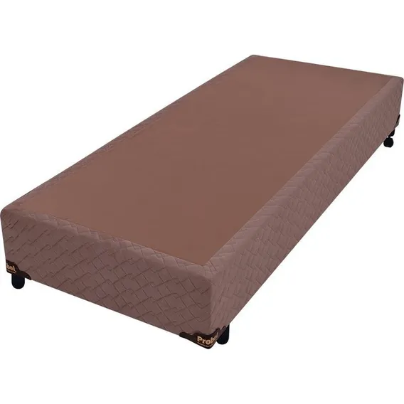 Cama Box Base Solteiro Suede Marrom (88x25)probel Foto 1