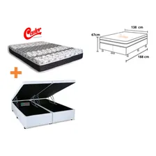 Cama Box Baú Casal Bipartido C/ Colchão Castor Molas 138x188 Foto mini  2