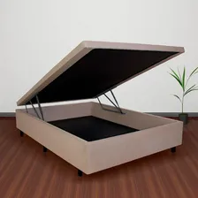 Cama Box Baú Casal Courino Bege 138x188x42 Foto mini 1