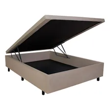 Cama Box Baú Casal Courino Bege 138x188x42 Foto mini 2