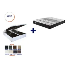 Cama Box Baú King + Colchão Molas 193x203 Foto mini 1