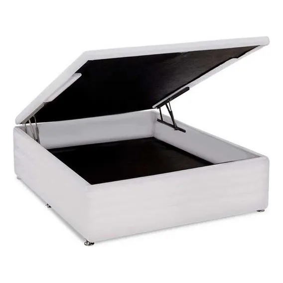 Cama Box Baú Ortobom Courino Bianco Casal 138 Foto 1
