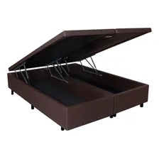 Cama Box Baú Queen Marrom 158x198 + Colchão Adapto Ecoflex Foto mini 4
