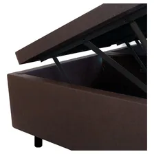 Cama Box Baú Queen Marrom 158x198 + Colchão Adapto Ecoflex Foto mini 3