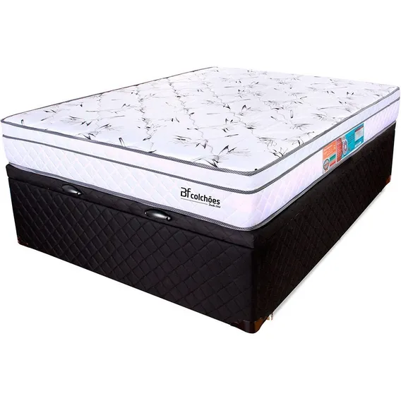 Cama Box Baú Queen Molas Ensacadas e Pillow 158x198 BF Colchões Foto 1