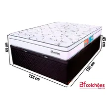Cama Box Baú Queen Molas Ensacadas e Pillow 158x198 BF Colchões Foto mini 4