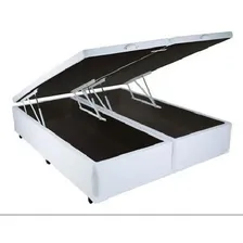 Cama Box Bau Queen Size Blindada Super Reforçada Cor Branco Foto mini 1