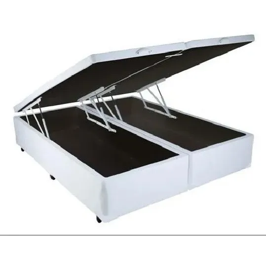Cama Box Bau Queen Size Blindada Super Reforçada Cor Branco Foto 1