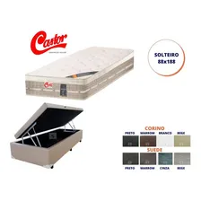 Cama Box Baú Solteiro + Colchão Castor Firme 88x188 Foto mini 1