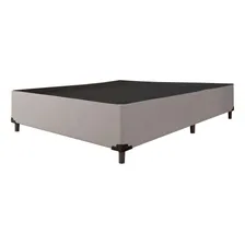 Cama Box Casal 1,38m Com 38cm De Altura Suede Prince Cinza Foto  mini 1