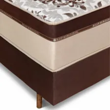 Cama Box Casal Colchão Ortho Casal C/ Molas Ensacadas Marrom Foto mini 3