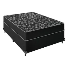 Cama Box Casal Conjugada Ortopédica D23 - Suede Preto Foto mini 1