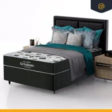 Cama Box Casal Conjugada - Union Ortopedic Espuma - Ortobom Cor Preto Foto mini 2