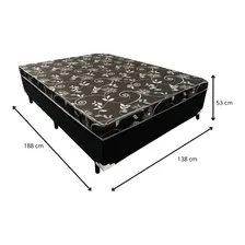 Cama Box Casal Conjugado Sleep Comfort 138x188x53 Cor Preto Foto mini 2