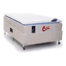 Cama Box + Colchão Castor Solteiro Slx Vitagel Pocket 88x188 Foto  mini 1