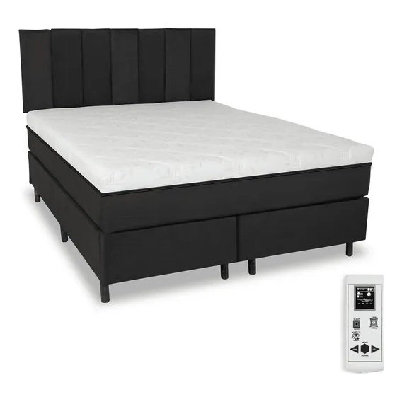 Cama Box + Colchão Magnético Massageador King + Cabeceira Foto 1