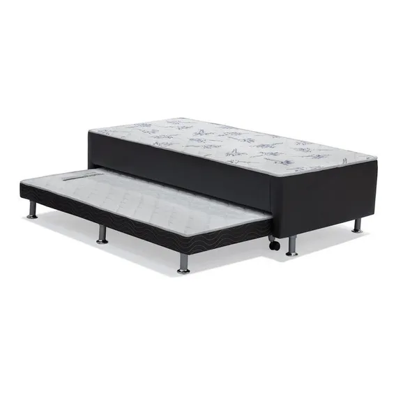 Cama Box Conjugado Solteiro Cama Auxiliar (88x188x37) Foto 1