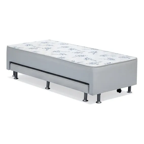 Cama Box Conjugado Solteiro Cama Auxiliar (88x188x37) Foto 1