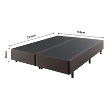 Cama Box King Size 193x203 Marrom Com Colchão Adapto Ecoflex Foto mini 2
