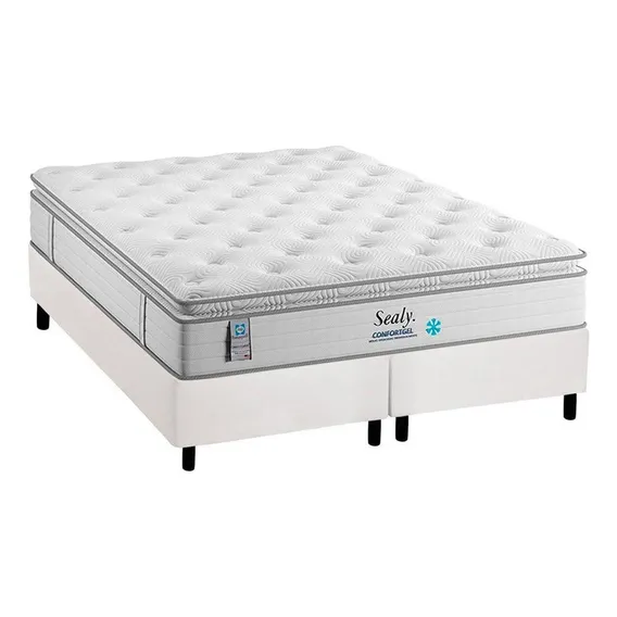 Cama Box Queen: Colchão Molas Ensacadas Plumatex Confortgel Foto 1