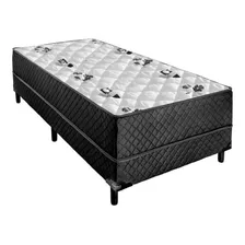 Cama Box Solteiro Conjugada Unyco D28 Ortopédico Floral E.. Cor Branco Foto mini 1