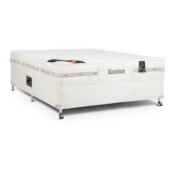 Cama Box+colchão Castor Casal Kingdom Aloe Vera 138x188x72cm Foto 1
