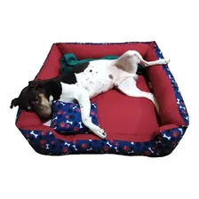 Cama Cachorro 70x70 Cama Pet Pra Cachorro Grande + Manta Cor Vermelho Foto mini  2