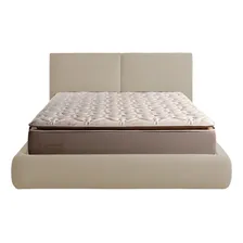 Cama cama queen size Gran Belo Cama com Cabeceira Elva queen cor creme fabricado em madeira Foto mini 4