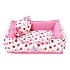Cama Caminha Pet Cachorro Cupcake Bege G 75x63cm Foto mini 1