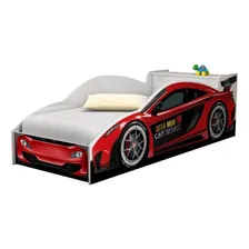 Cama Carro Infantil Com Baú E Grade De Proteção Foto mini 2