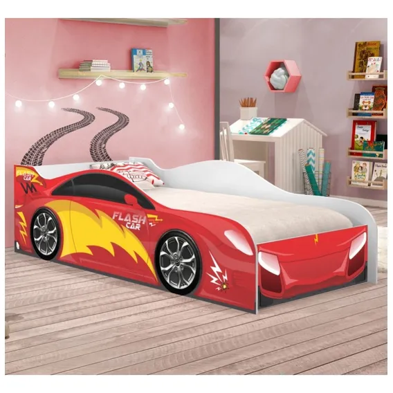 Cama Carro Menino Vermelho Solteiro Foto 1