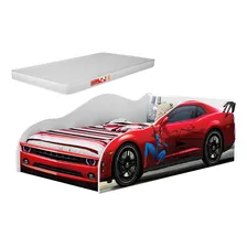 Cama Carro Solteira Homem Aranha Confortável Para Meninos Com Colchão Incluso - Lv Móveis Foto mini 1