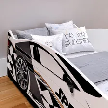 Cama Carro Solteiro Speedy - Branco / Branco -10709 Foto mini 4