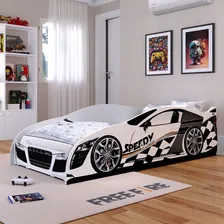 Cama Carro Solteiro Speedy - Branco / Branco -10709 Foto mini  2