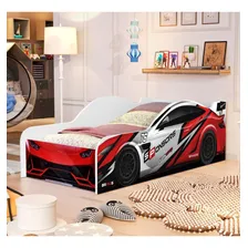 Cama Carro Solteiro Vermelho Full Com Colchão Foto mini  2
