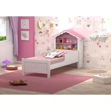 Cama Casa Menina Rosa Solteiro Com Colchão Foto mini  2