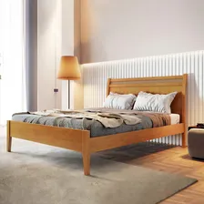 Cama Casal 140cm Madeira Maciça Ratan Esmeralda Af Foto mini 1