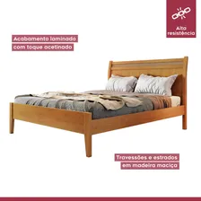 Cama Casal 140cm Madeira Maciça Ratan Esmeralda Af Foto mini 2