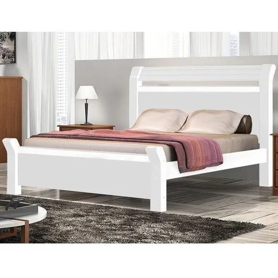 Cama Casal 144 Valverde Móveis Branco Bc Foto 1