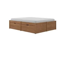 Cama Casal 4 Gavetas Madeira Maciça Beauty Espresso Fe Foto mini 1