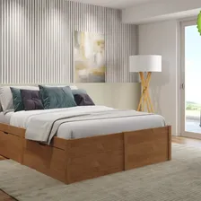 Cama Casal 4 Gavetas Madeira Maciça Beauty Espresso Fe Foto mini 2