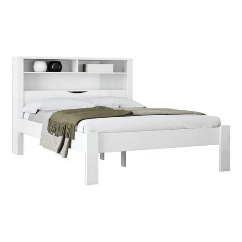 Cama Casal Baú Com Nicho Invicta Branco - Santos Andirá Foto 1