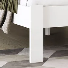 Cama Casal Baú Com Nicho Invicta Branco - Santos Andirá Foto mini 4