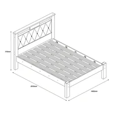 Cama Casal Com Cabeceira Estofada Alaska Carmolar Foto mini 4