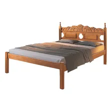 Cama Casal Coração Madeira Sucupira Na Cera Quarto Braznelo Foto mini 1
