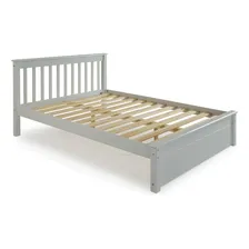 Cama Casal Inglesa Em Madeira Maciça Cor Branco Cama Casal Inglesa Peseira Fechada Foto mini 2