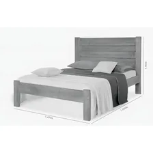 Cama Casal Lara 100% Madeira Maciça - Castanho Foto mini 4