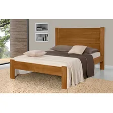 Cama Casal Lara 100% Madeira Maciça - Castanho Foto mini  2