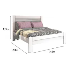 Cama Casal Mdf Safira Tcil M贸veis Branco If Foto mini 2