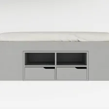 Cama Casal Multifuncional Madeira Maciça 6 Gavetas Ffwt Foto mini  3